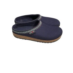 HAFLINGER Grizzly Franzl Gray Clog Wool Slipper Shoes Sz 42 Germany
